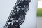 1 Yard Black Rose Motif Venice Lace Trim with Rough Scalloped Edges for Elegant Sewing Projects 2.75 Inch Wide